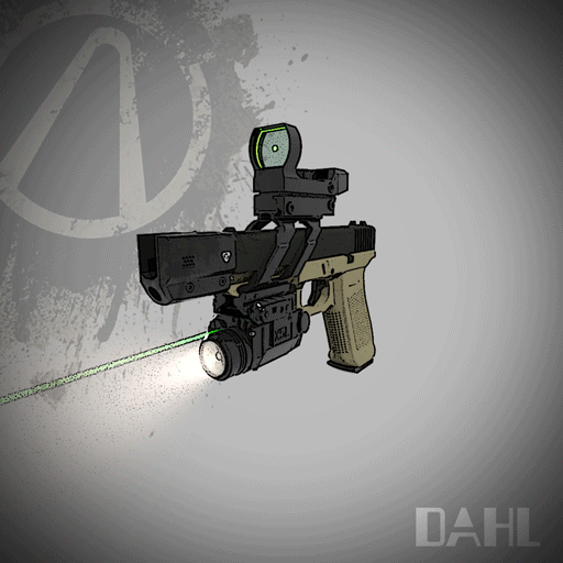 Custom Glock - Borderlands Cel Shaded